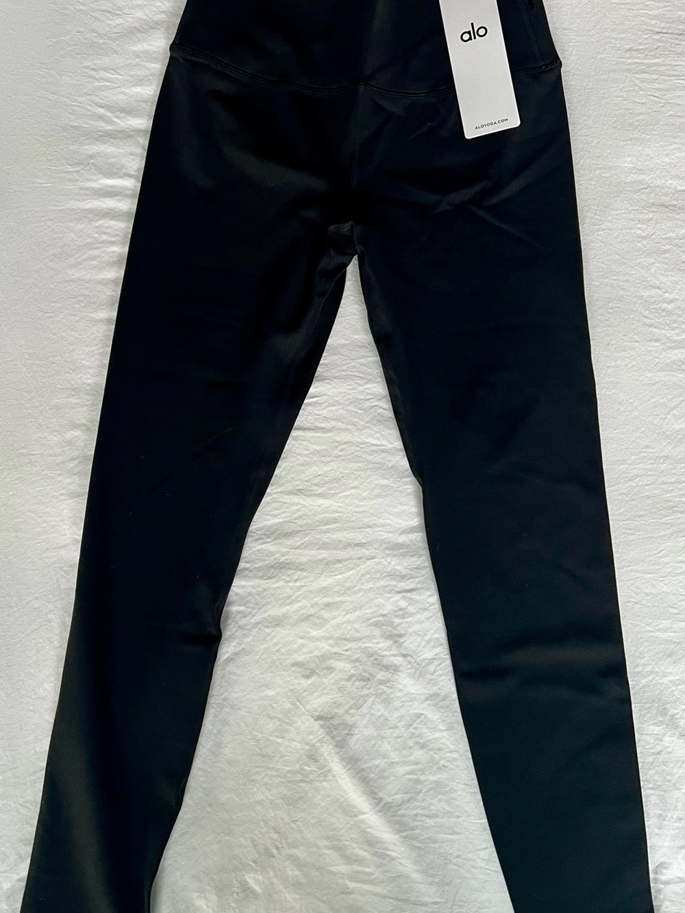 NWT ALO Yoga 7/8 High-Waist Airbrush Black Leggings- Size Large